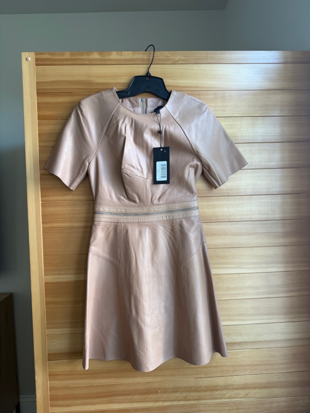 Kendall & Kylie Blush Pink Leather Mini Dress